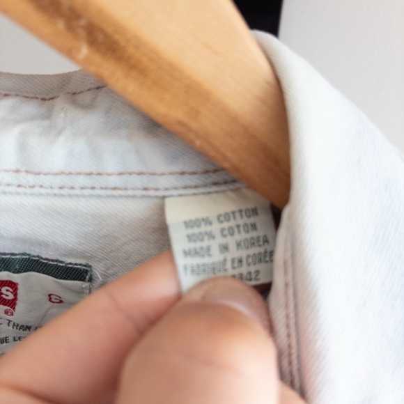 LEVIS Button up Denim Shirt light Blue Large western cowboy vintage - Picture 3 of 10